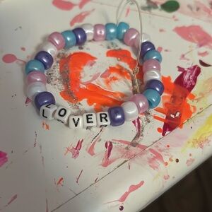 Taylor swift lover theme plastic beads Kandi bracelet